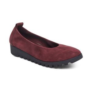 Aetrex Women's Brianna Ballet Flat Loafers Burgundy BW109 Size US 9-9.5